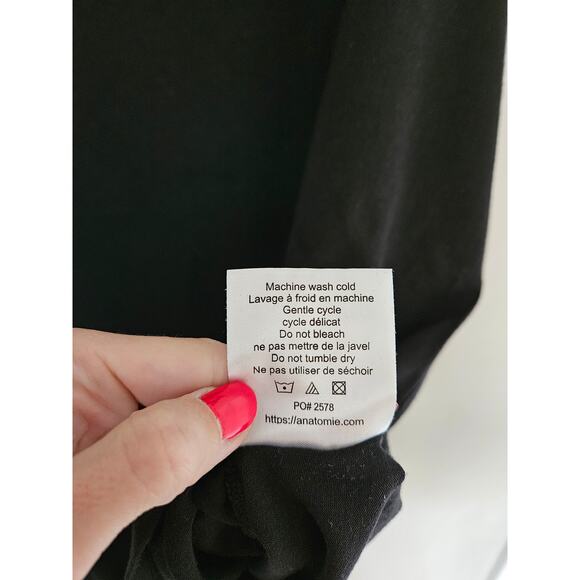 Anatomie Women's Black Pima Cotton Scoop Neck Tank Top Size Large - Picture 4 of 8